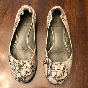 Tory Burch Snakeskin Flats